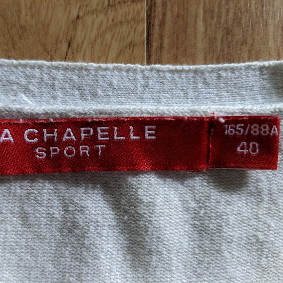 La Chapelle Women 2 XS White Sweater Top Bow Girl - Picture 4 of 8